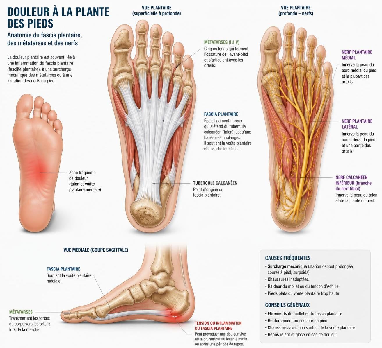 découvrez les causes, les symptômes et les solutions efficaces pour soulager la douleur à la plante des pieds et retrouver votre confort au quotidien.