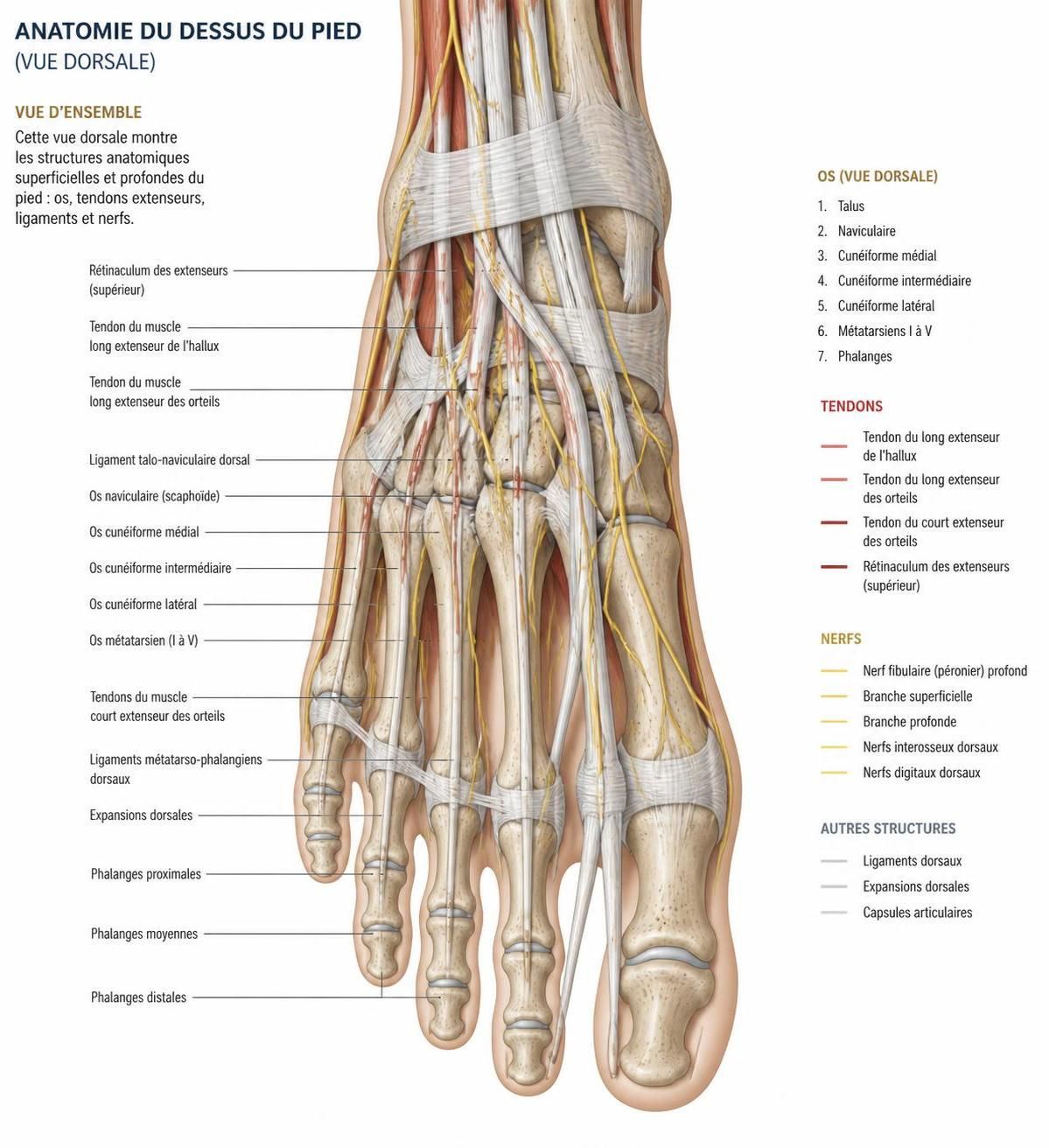 découvrez les causes, symptômes et solutions efficaces pour soulager la douleur sur le dessus du pied au repos. guide complet pour mieux comprendre et traiter ce type de douleur.