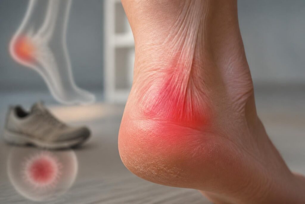 découvrez les causes, symptômes et solutions efficaces pour soulager la douleur au talon arrière et retrouver votre confort de marche.