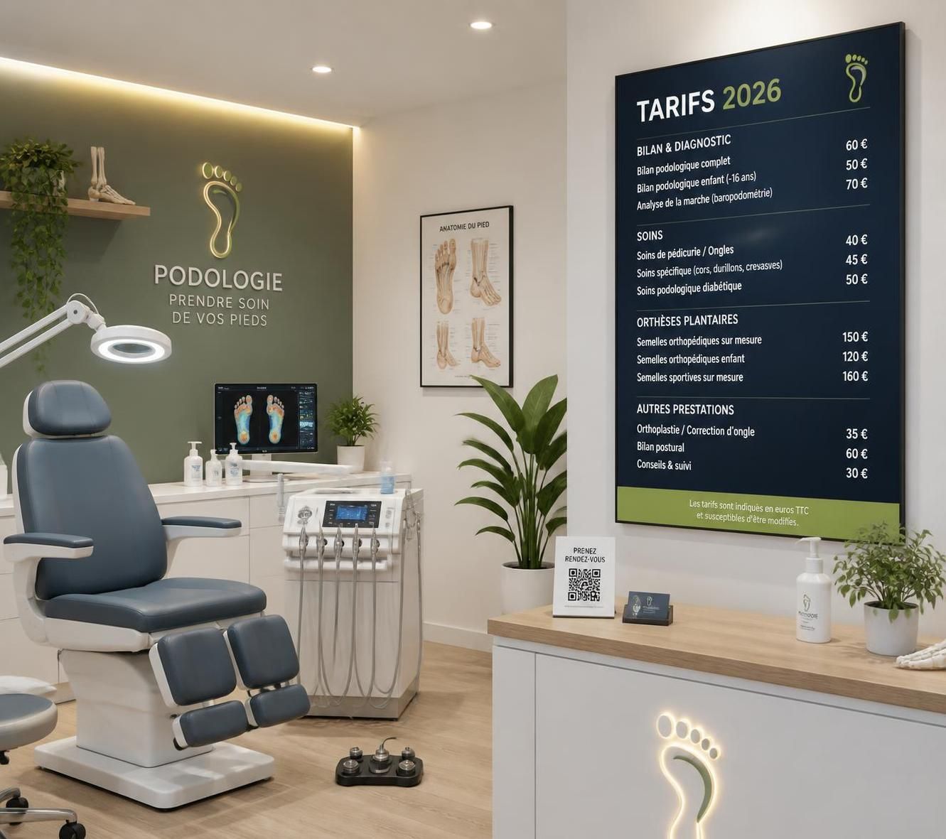 découvrez le prix d'une consultation chez un podologue en 2026 et quelles sont les tarifs moyens pratiqués pour vos soins des pieds.