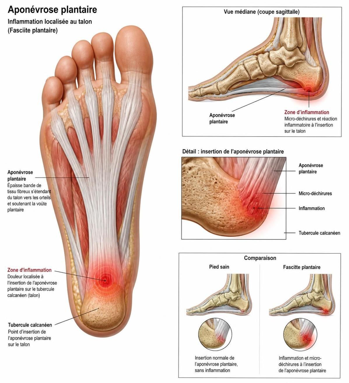découvrez comment les semelles orthopédiques peuvent soulager efficacement la douleur liée à l'aponévrosite plantaire et améliorer votre confort au quotidien.
