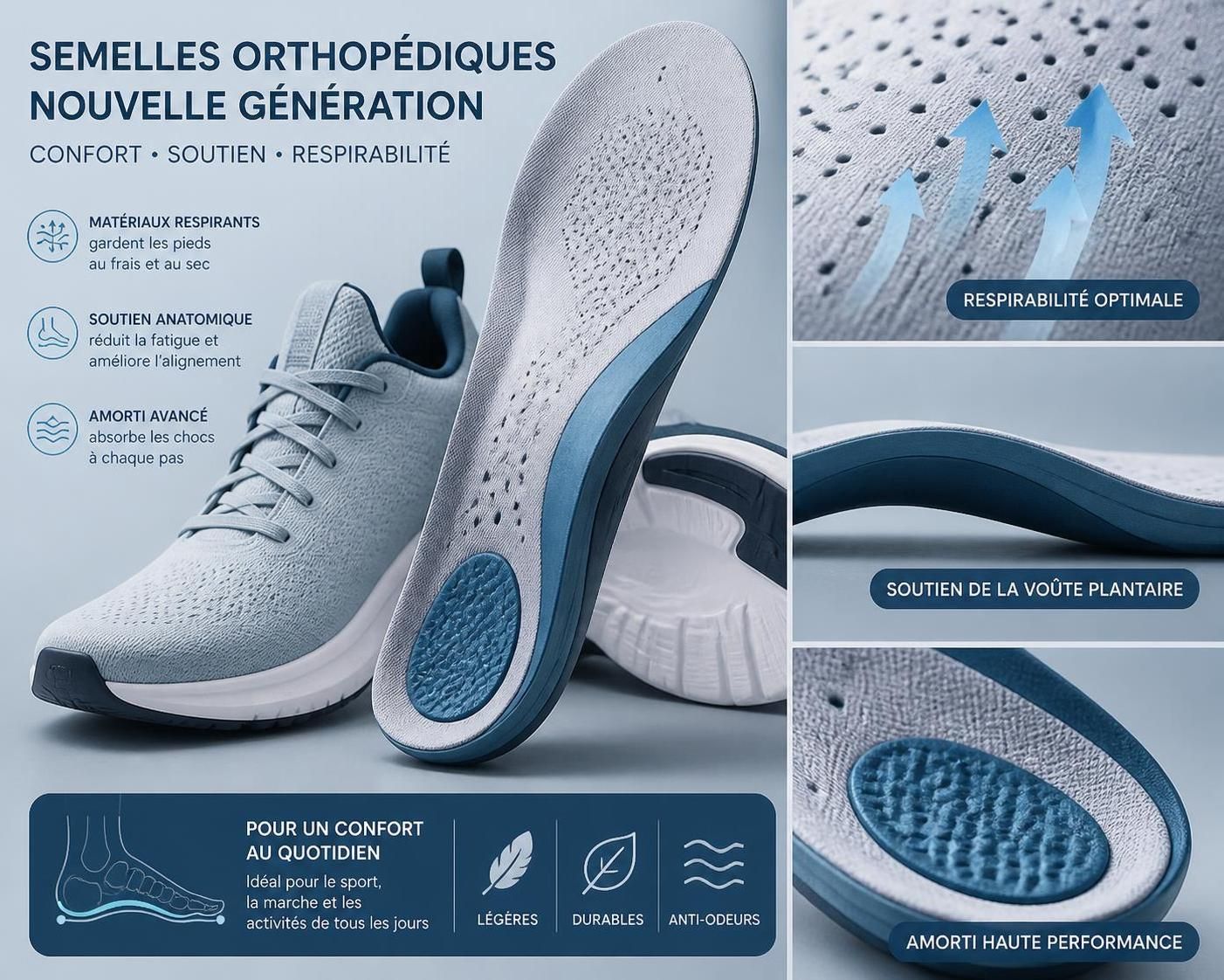 découvrez comment des semelles adaptées peuvent soulager efficacement la douleur de l'aponévrosite plantaire et améliorer votre confort au quotidien.